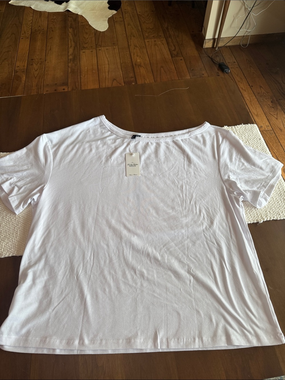 NWT White Off-the-Shoulder Tee